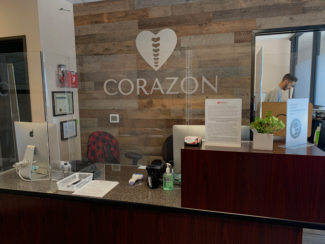 Chiropractic Hillsboro OR Receptionist Area at Corazon Chiropractic Clinic