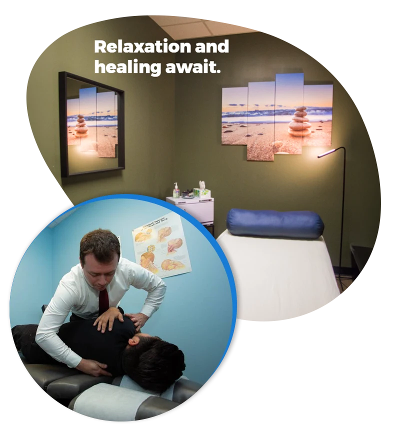 Chiropractor Tigard OR John Richardson Adjusting Patient Massage Room Double HP